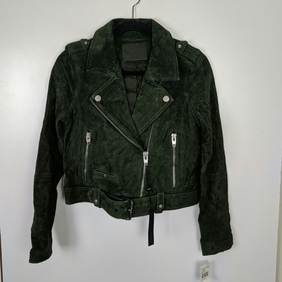 Blank NYC Jackets & Blazers - Blank NYC Suede Olive Green Moto Jacket